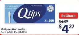 Walmart Q-tips cotton swabs offer