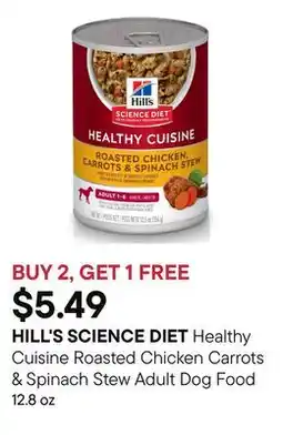 Petvalu Healthy Cuisine Roasted Chicken Carrots & Spinach Stew Adult Dog Food offer