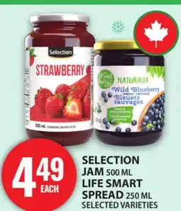 Food Basics SELECTION JAM, LIFE SMART SPREAD offer