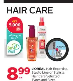Rexall L' ORÉAL Hair Expertise, Studio Line or Stylista Hair Care offer
