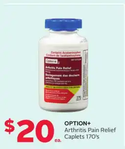 Rexall OPTION + Arthritis Pain Relief Caplets 170' s offer