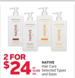 Rexall NATIVE Hair Care offer