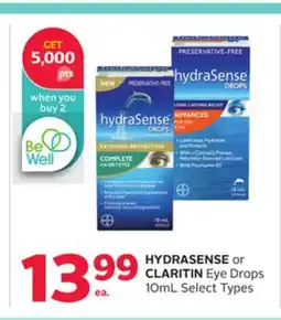 Rexall HYDRASENSE or CLARITIN Eye Drops offer