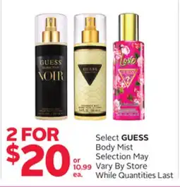 Rexall Select GUESS Body Mist offer
