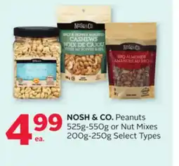 Rexall NOSH & CO. Peanuts 525g-550g or Nut Mixes 200g-250g offer