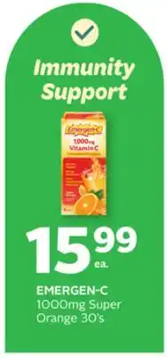 Rexall EMERGEN-C 1000mg Super Orange offer