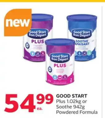 Rexall GOOD START Plus 1.02kg or Soothe 942g Powdered Formula offer