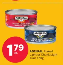 Rexall ADMIRAL Flaked Light or Chunk Light Tuna offer