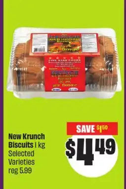 Chalo FreshCo New Krunch Biscuits 1 kg Selected Varieties offer