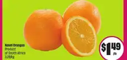 Chalo FreshCo Navel Oranges Product of South Africa 3.28/kg offer