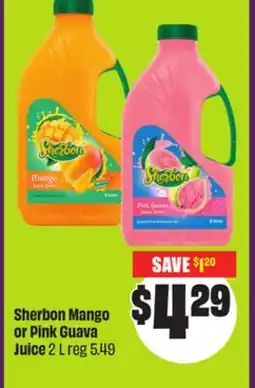 Chalo FreshCo Sherbon Mango or Pink Guava Juice 2 L offer