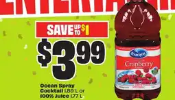Chalo FreshCo Ocean Spray Cocktail 1.89 L or 100% Juice 1.77 L offer