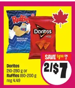 Chalo FreshCo Doritos 210-280 g or Ruffles 180-200 g offer
