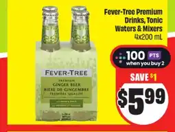 Chalo FreshCo Fever-Tree Premium Drinks, Tonic Waters & Mixers 4x200 mL offer