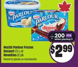 Chalo FreshCo Nestlé Parlour Frozen Dessert 1.5 L or Novelties 12 pk offer
