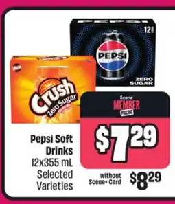 Chalo FreshCo Pepsi Soft Drinks 12x355 mL Selected Varieties offer