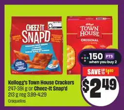 Chalo FreshCo Kellogg's Town House Crackers 247-391 g or Cheez-It Snap'd 213 g offer