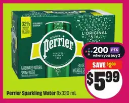 Chalo FreshCo Perrier Sparkling Water 8x330 mL offer