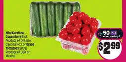 Chalo FreshCo Mini Seedless Cucumbers 6 Canada No. 1 or Grape Tomatoes offer