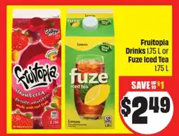 FreshCo Fruitopia Drinks 1.75 L or Fuze Iced Tea 1.75 L offer