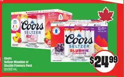 FreshCo Coors Seltzer Mixables or Slushie Flavours Pack 12x355 mL offer