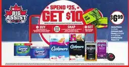 FreshCo Sponge 3-6 Rolls, Cashmere Bath Tissue 12-24 Rolls, Scotties Facial Tissue 6 pk offer