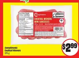 FreshCo Compliments Cocktail Wieners 375 g offer