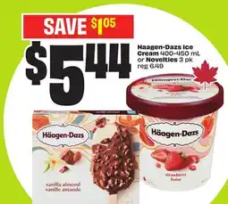 FreshCo Haagen-Dazs Ice Cream 400-450 mL or Novelties 3 pk offer