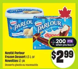 FreshCo Nestlé Parlour Frozen Dessert 1.5 L or Novelties 12 pk offer