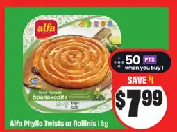FreshCo Alfa Phylo Twists or Rollinis 1 KG offer