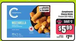 FreshCo Compliments Cheese Sticks Frozen 325-400 g offer