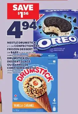 Independent City Market NESTLÉ DRUMSTICK 4'S OR CONFECTIONERY FROZEN DESSERT 1.5 L BARS 4-10'S offer