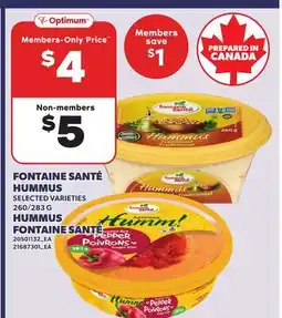 Independent City Market FONTAINE SANTÉ HUMMUS 260/283 G offer