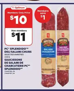 Independent City Market PC SPLENDIDO DELI SALAMI CHUBS, 225 G offer