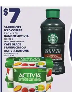 Independent City Market STARBUCKS ICED COFFEE 1.18/1.42 L OR DANONE ACTIVIA 12X100 G offer