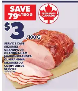Independent City Market SERVICE CASE SIKORSKI GRANDPA OR GRANDMA HAM offer