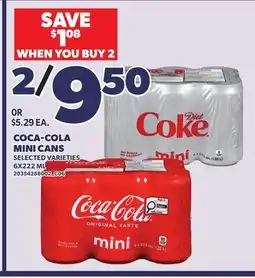 Independent City Market COCA-COLA MINI CANS, 6X222 ML offer