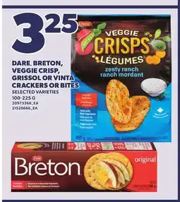 Independent City Market DARE, BRETON, VEGGIE CRISP, GRISSOL OR VINTA CRACKERS OR BITES, 100-225 G offer