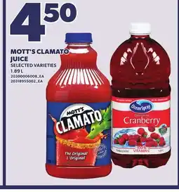 Independent City Market MOTT'S CLAMATO JUICE, 1.89 L offer