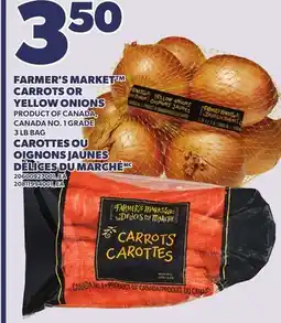 Independent City Market FARMER'S MARKET CARROTS OR YELLOW ONIONS 3 LB BAG offer