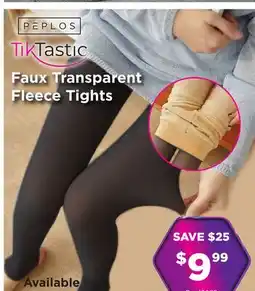 Showcase Faux Transparent Fleece Tights offer