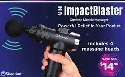 Showcase Quantum Mini ImpactBlaster Cordless Muscle Massager offer