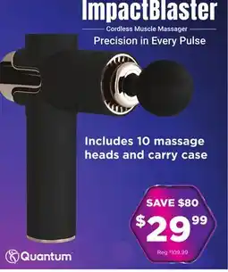 Showcase Quantum ImpactBlaster Cordless Muscle Massager offer