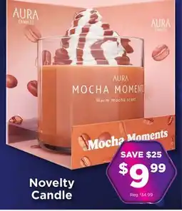 Showcase Aura Candles: Mocha Coffee Scented Novelty Candle offer