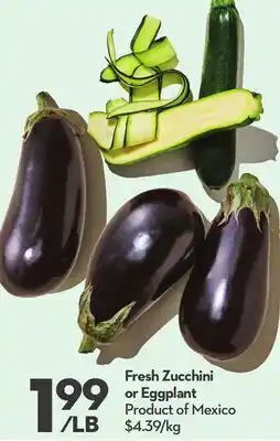 Longo's Fresh Zucchini or Eggplant offer