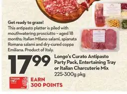 Longo's Longo's Curato Antipasto Party Pack, Entertaining Tray or Italian Charcuterie Mix offer