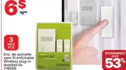 Rossy Wireless plug-in doorbell kit offer