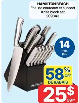 Rossy HAMILTON BEACH Knife block set offer