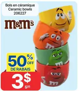 Rossy M&M's Ceramic bowls offer