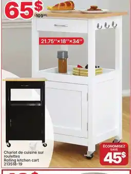 Rossy Rolling kitchen cart offer